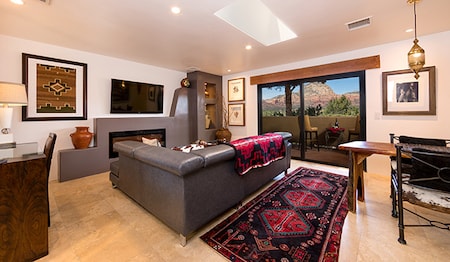 Pueblo Bonito Suite Living Room With Red Rock View
